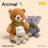 Atkılı Peluş Oyuncak Bebek - Su Aygırı - 50cm - 3