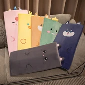 Sevimli Hayvan Hafızalı Köpük Boyun Bel Bacak Çok Fonksiyonlu Yastık - Kahverengi Shiba Inu 58cm thumbnail 8