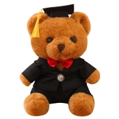 Çilek Aşkı Peluş Oyuncak Ayı - Deve Tüyü Takım Elbiseli 23cm - 12