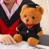 Çilek Aşkı Peluş Oyuncak Ayı - Deve Tüyü Takım Elbiseli 23cm - 6
