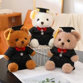 Çilek Aşkı Peluş Oyuncak Ayı - Deve Tüyü Takım Elbiseli 23cm - 3