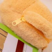 Ayıcık Kartlık Kulaklık Bozuk Para Cüzdanı - Beyaz Askılıklı 12cm - 12