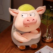 Peluş Oyuncak Domuz - Gri - 55cm - 1