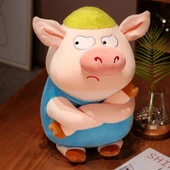 Peluş Oyuncak Domuz - Gri - 55cm - 12