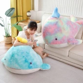 Sevimli Balina Peluş Oyuncak - Gökkuşağı, 50cm - 11