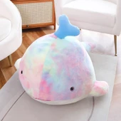 Sevimli Balina Peluş Oyuncak - Gökkuşağı, 50cm - 6