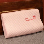 Çizgi Film Hayvan Hafızalı Köpük Yastık - Tavşan Yüksek Alçak Yastık - 50x30x10cm - 11