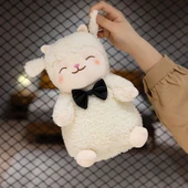 Çiçek Tutan Peluş Koyun Oyuncak - 25cm - 10