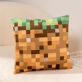 Minecraft TNT Çim Blok Peluş Oyuncak - Gri Beyaz 20cm - 11