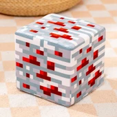Minecraft TNT Çim Blok Peluş Oyuncak - Gri Beyaz 20cm - 1