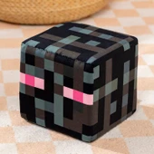 Minecraft TNT Çim Blok Peluş Oyuncak - Gri Beyaz 20cm - 5