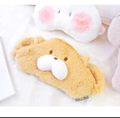 Peluş Uyku Göz Maskesi - Beyaz - Tek Boyut - 4