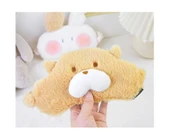 Peluş Uyku Göz Maskesi - Beyaz - Tek Boyut - 12
