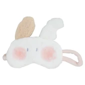 Peluş Uyku Göz Maskesi - Beyaz - Tek Boyut - 1