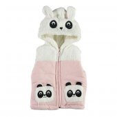 kız Çocuk Welsoft Şapkalı Banda Baskılı Yelek - 1