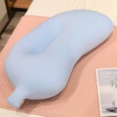 Buz İpek Parçacıklı Peluş Yastık - Sarı Dikdörtgen 70x40cm - 6