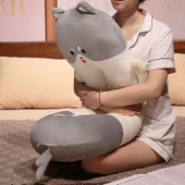 Çok Fonksiyonlu O Şekilli Uzun Peluş Yastık - Capybara 140cm - 12