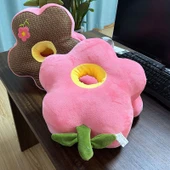 Çizgi Film Desenli 30cm Peluş Uyku Yastığı - Beş Petal Çiçek - 1