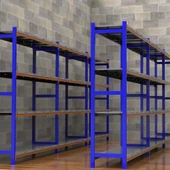 4 Katlı Depo Rafı - 300-350 Kg Taşıma Kapasiteli Hafif Rack Raf  60x90x200 cm thumbnail 2