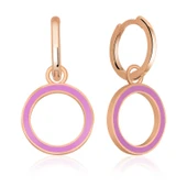 Gümüş Fosforlu Lila Oval Küpe thumbnail 1