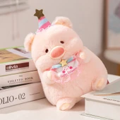 Doğum Günü Temalı Peluş Oyuncak Domuz - Pembe - 50cm - 7