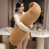 Kapibara Peluş Yastık - Buzlu Kahve Kırmızısı - 80cm - 9
