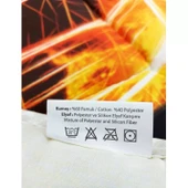 Merinos Race Pamuklu Tek Kişilik Çocuk Genç Yorgan-Siyah Kırmızı - 2