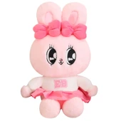 Peluş Tavşan Oyuncak - Pembe Elbiseli 27cm - 10