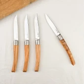 Opinel Chic 4'lü Et Bıçağı Seti - Zeytin Ağacı (Olive Wood) - 3