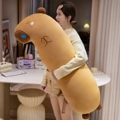 Kapibara Peluş Yastık - Buzlu Kahve Kırmızısı - 80cm - 7