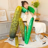 Simülasyon Yeşil Salatalık Peluş Oyuncak - 110cm - 8