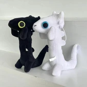 Dans Eden Dişsiz Ejderha Peluş Oyuncak - Beyaz 25cm - 5