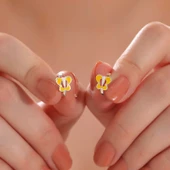 Gümüş Sarı Kelebek Çocuk Küpesi thumbnail 2