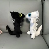 Dans Eden Dişsiz Ejderha Peluş Oyuncak - Beyaz 25cm - 4