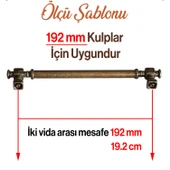 Mobilya Mutfak Çekmece Dolap Kulpu Kulbu Kulpları Eskitme Antik Sarı Düz Metal 192 mm 19.2 cm thumbnail 3