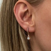 Gümüş Sallantılı Rose Damla Kadın Küpe thumbnail 4