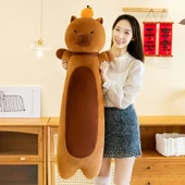 Kapibara Peluş Yastık - Kahverengi 110cm - 4