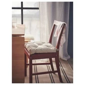 IKEA Malında 40/35x38x7 Cm Sandelye Minderi Ekru Cırt Cırt Bantlı - 2