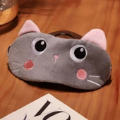 Çizgi Film Kedi Buz İpeği Uyku Yastığı - Gri Kedi 30x25cm - 5