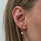 Gümüş Rose İnci Kadın Küpe thumbnail 3