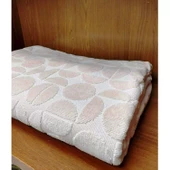 Özdilek Kadife Pamuk Büyük Boy Banyo Havlusu (90x150)-Circular Bej - 1