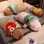 Kapibara Peluş Uzun Yastık - Kahverengi Tavuk, 80cm - 11