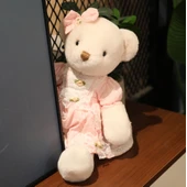 Elbiseli Peluş Oyuncak Ayı - Mor, 75cm - 5