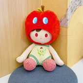 40cm Bebek için Armut Çorap, Üst ve Şapka Peluş Kıyafet Seti - 3