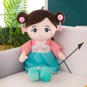 Hanfu Elbisesiyle Anna Kız Peluş Oyuncak Bebek - Mor - 40cm - 5