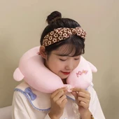 Kabi Pembe Kapüşonlu U Şeklinde Boyun Yastığı - Tek Beden thumbnail 8