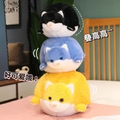 Tombul Kedi Peluş Oyuncak Bebek - Gri 50cm - 11