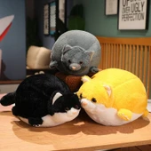 Tombul Kedi Peluş Oyuncak Bebek - Gri 50cm - 4