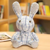 Tavşan Peluş Oyuncak Bebek - Yeşil, Gözlü, 32cm thumbnail 11