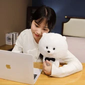Bichon Frise Peluş Oyuncak Bebek - Kahverengi 25cm - 12